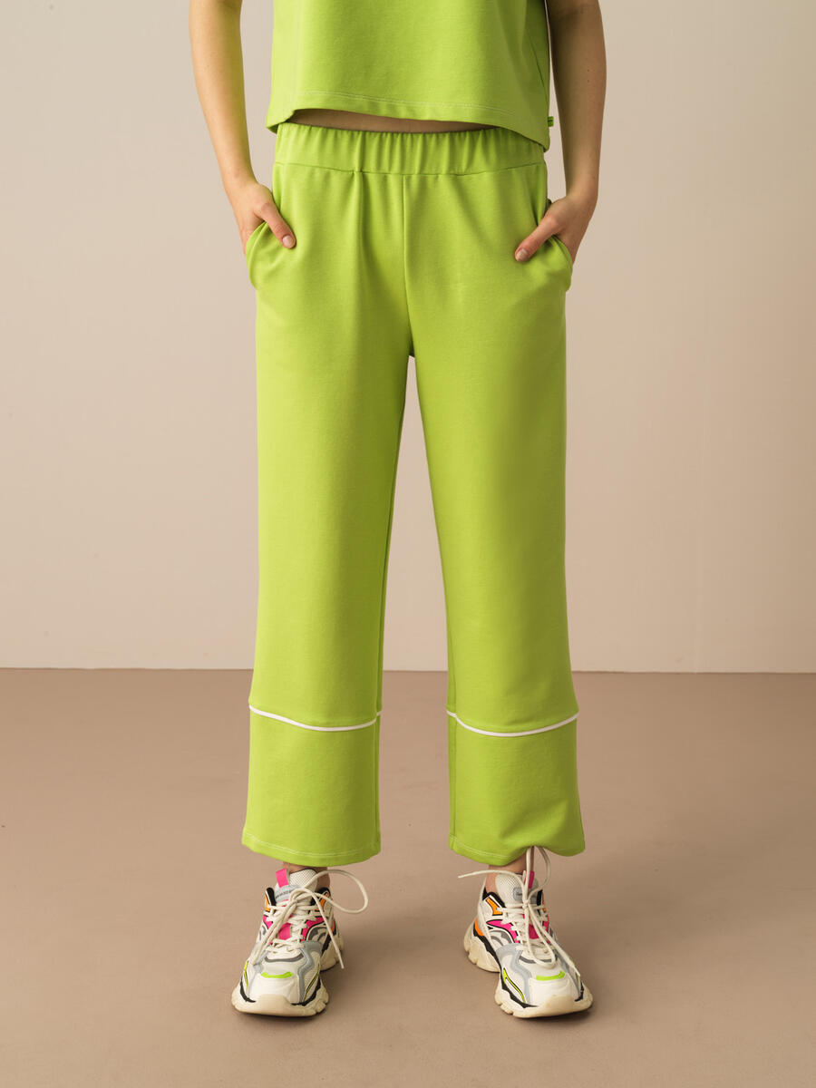 Yeşil Regular Fit Pamuklu Sweat Pantolon