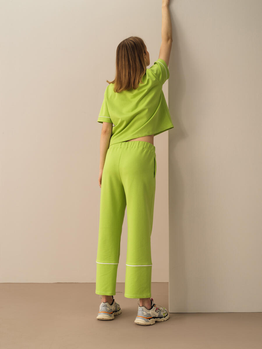 Yeşil Regular Fit Pamuklu Sweat Pantolon - 4