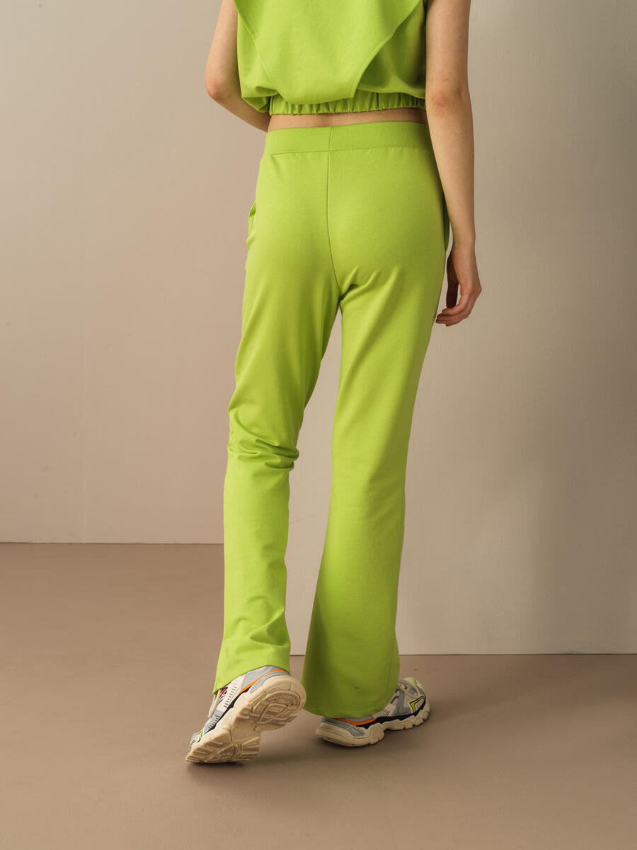 Yeşil Regular Fit Pamuklu Sweat Pantolon - 4