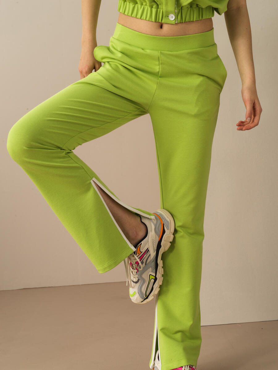 Yeşil Regular Fit Pamuklu Sweat Pantolon