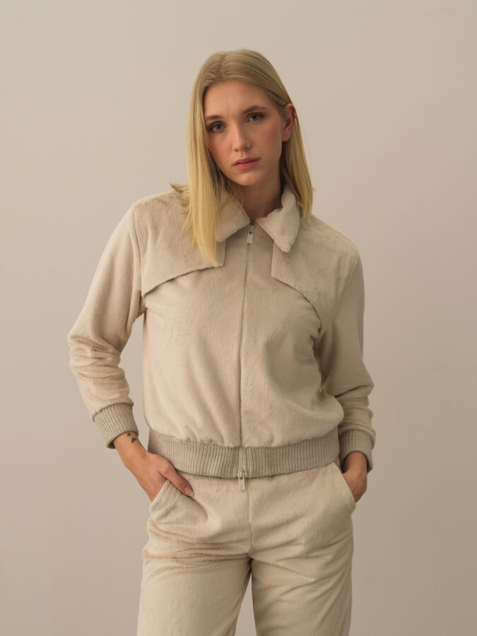 Bej Formunu Koruyan Oversize Sweatmont - Xint