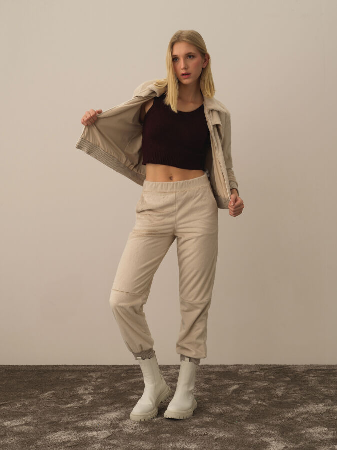 Bej Formunu Koruyan Oversize Sweatmont - Xint