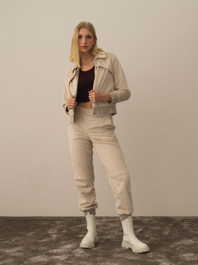 Bej Formunu Koruyan Oversize Sweatmont - Xint