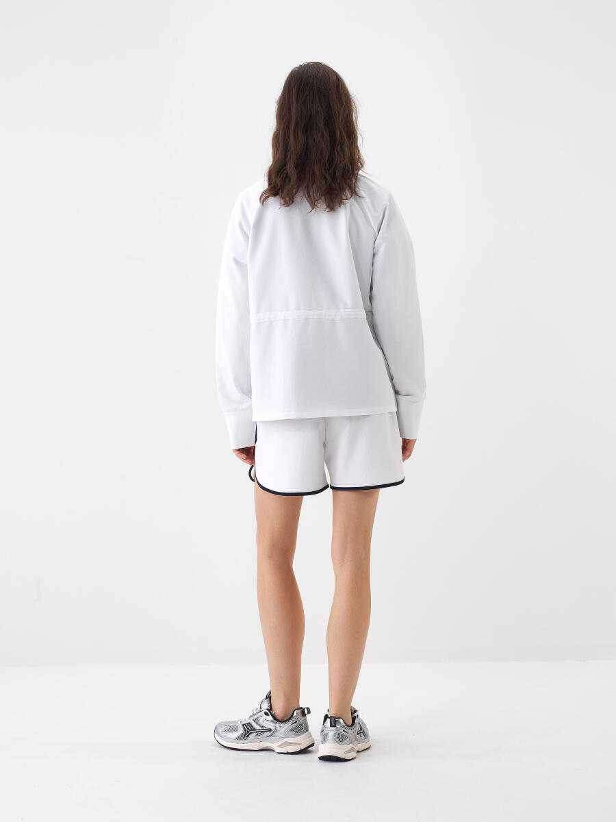 Beyaz Oversize Pamuklu Sweatmont - 6