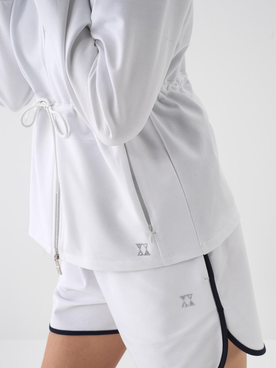 Beyaz Oversize Pamuklu Sweatmont - 3