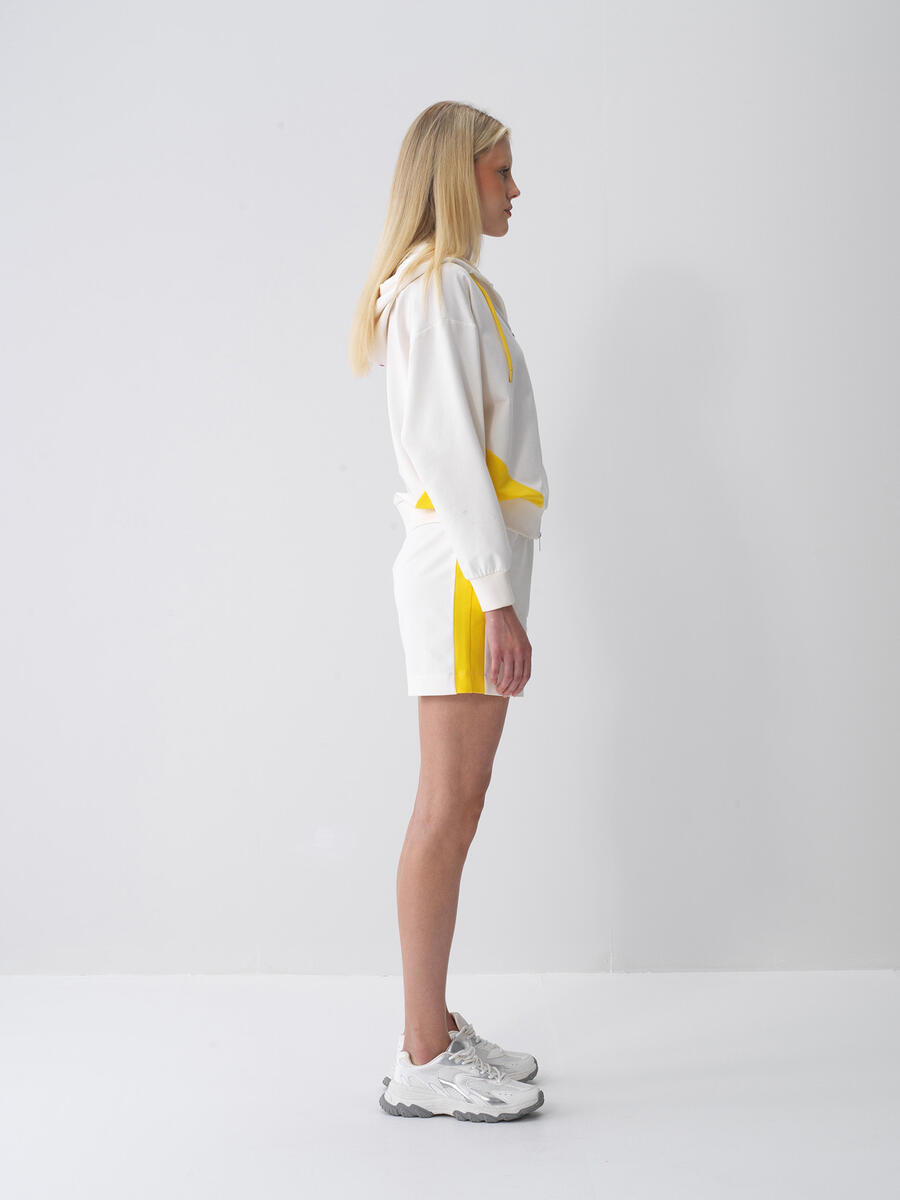 Ekru Oversize Pamuklu Sweatmont - 2