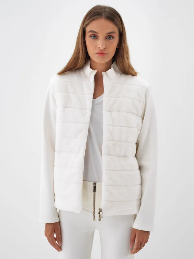 Ekru Pamuk Dokulu Regular Fit Sweatmont - Xint