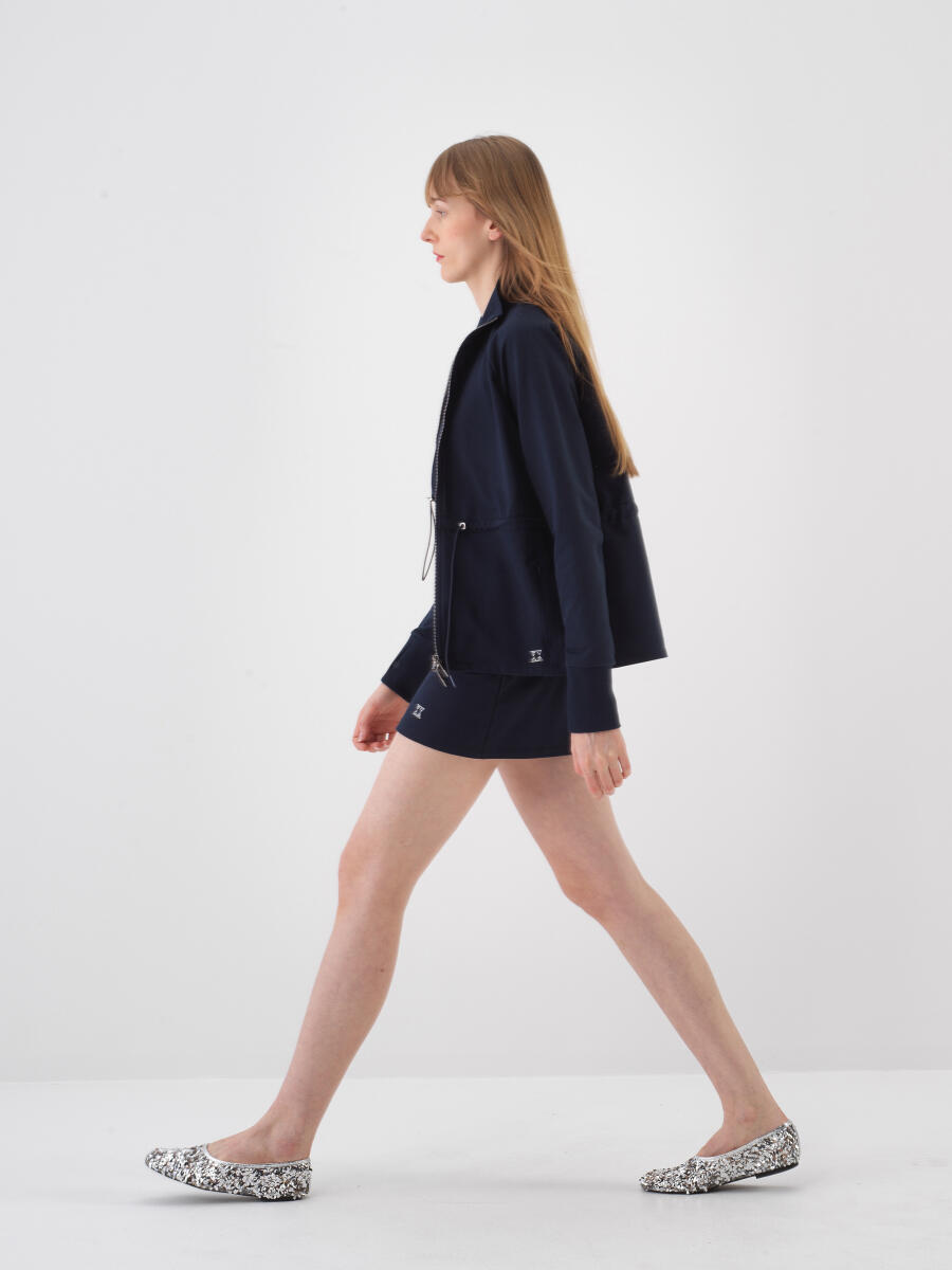 Lacivert Oversize Pamuklu Sweatmont - 3