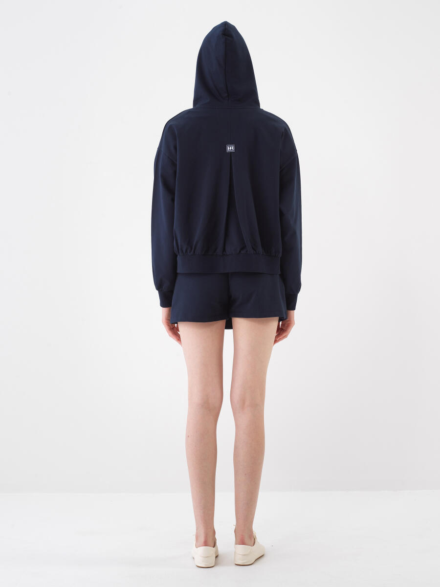 Lacivert Oversize Pamuklu Sweatmont - 4