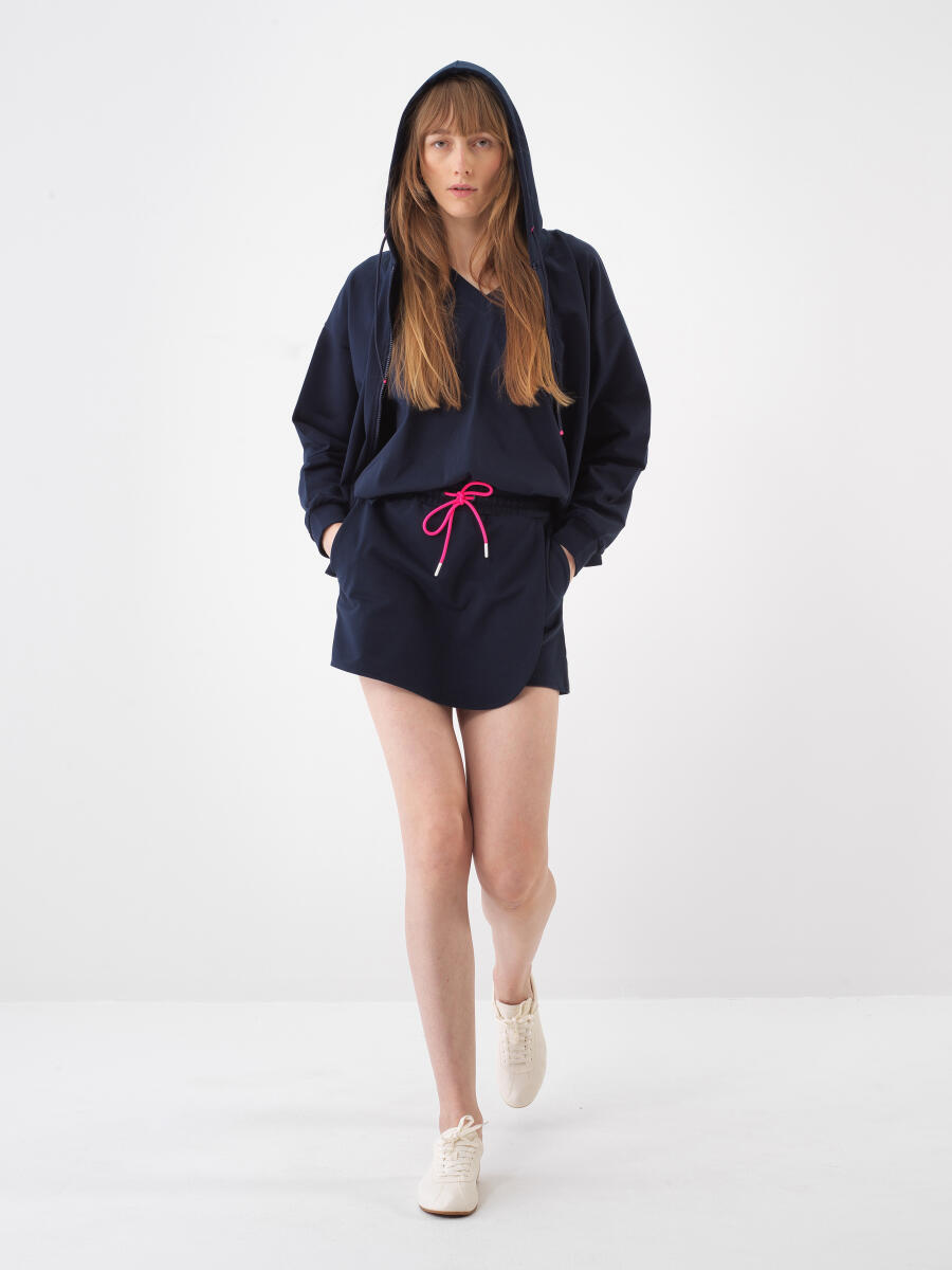 Lacivert Oversize Pamuklu Sweatmont - 2