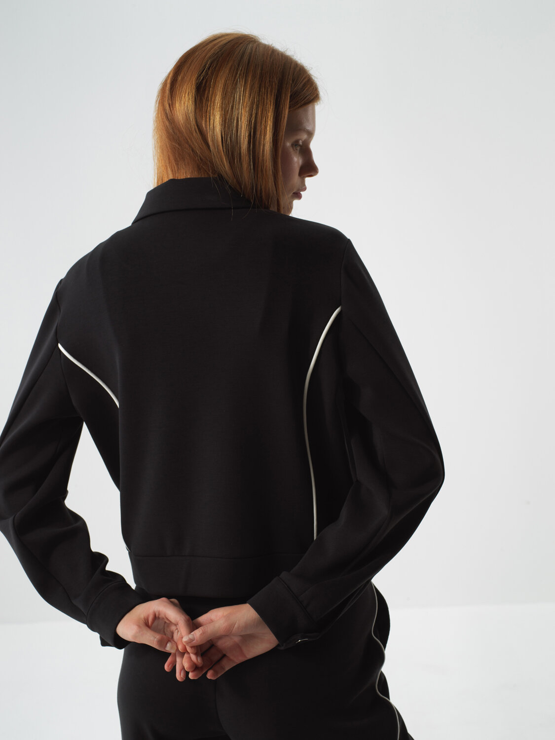 Siyah Modal Dokulu Regular Fit Sweatmont - Xint