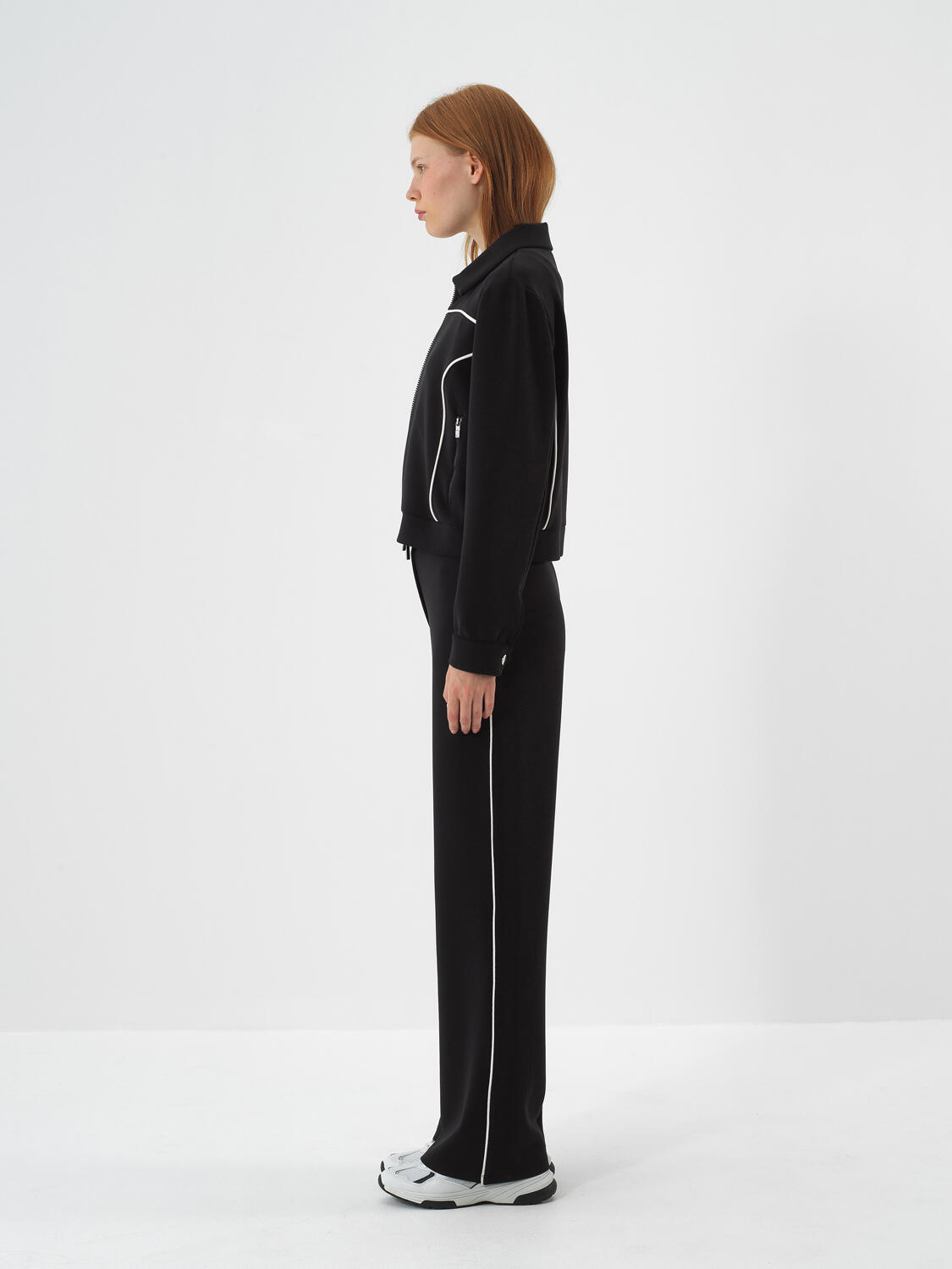 Siyah Modal Dokulu Regular Fit Sweatmont - 3