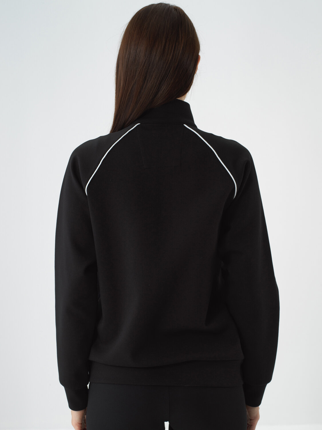 Siyah Pamuk Dokulu Regular Fit Sweatmont - Xint