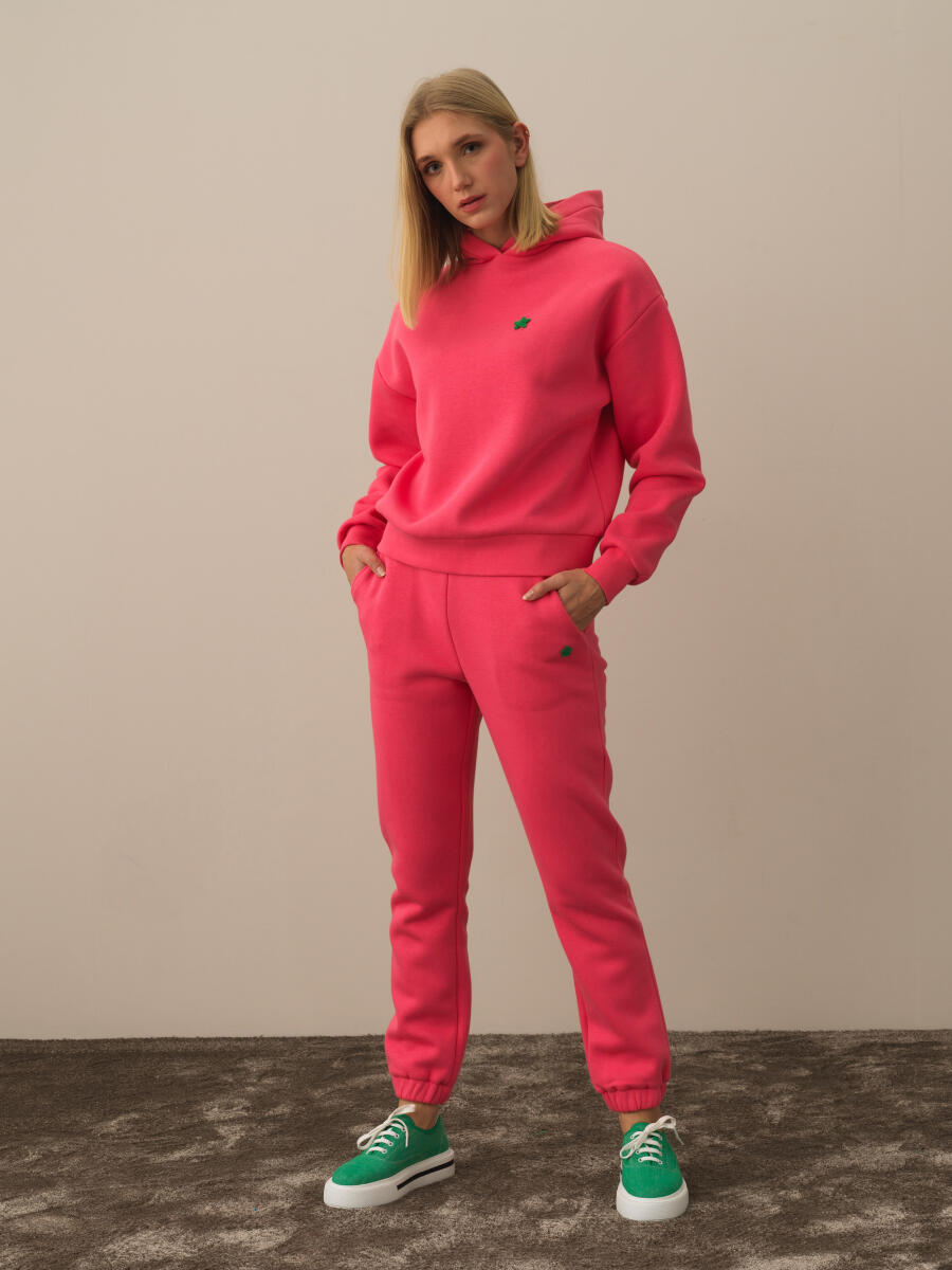 Pembe Oversize Basic Sweatshirt - 2