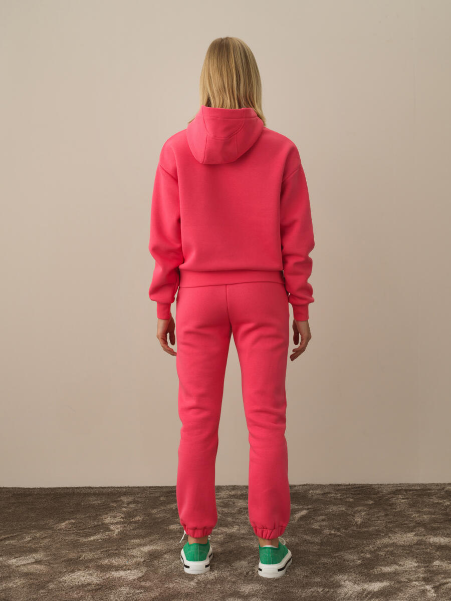 Pembe Oversize Basic Sweatshirt - 4