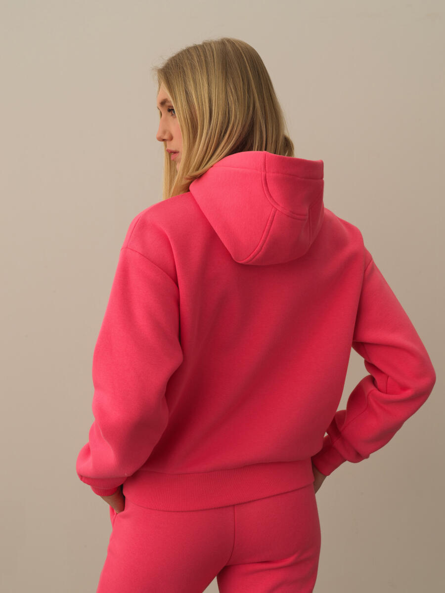 Pembe Oversize Basic Sweatshirt - 3