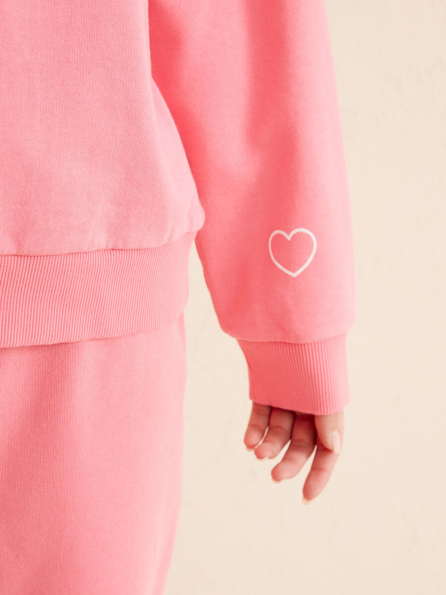 Pembe Big Oversize Pamuklu Sweatshirt - 4