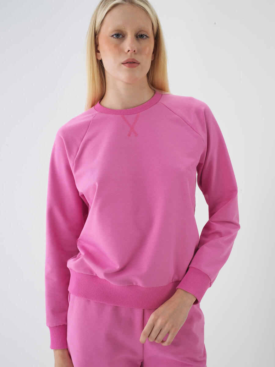 Pembe Regular Fit Pamuklu Sweatshirt