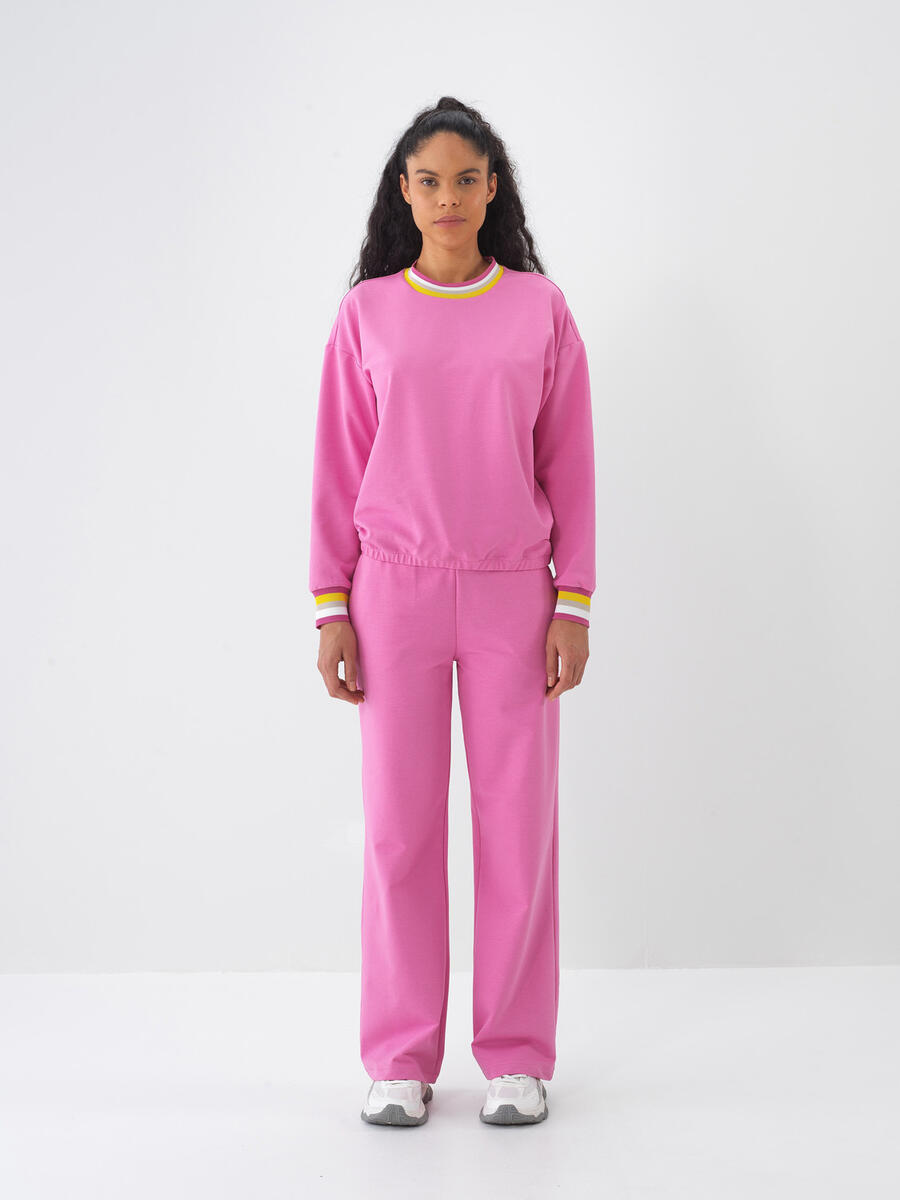 Pembe Regular Fit Pamuklu Sweatshirt