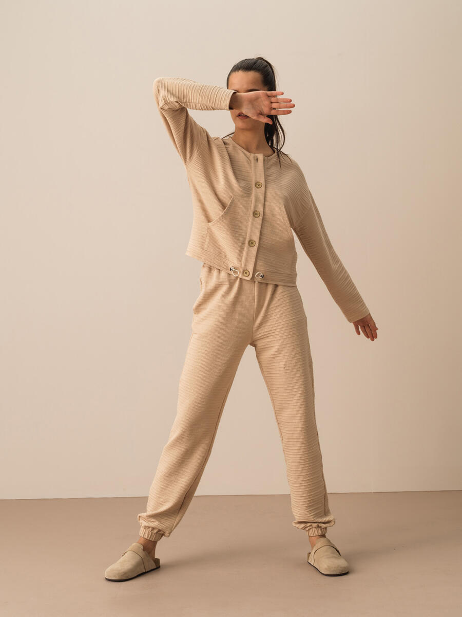 Taş Rengi Regular Fit Pamuklu Sweatshirt - 2