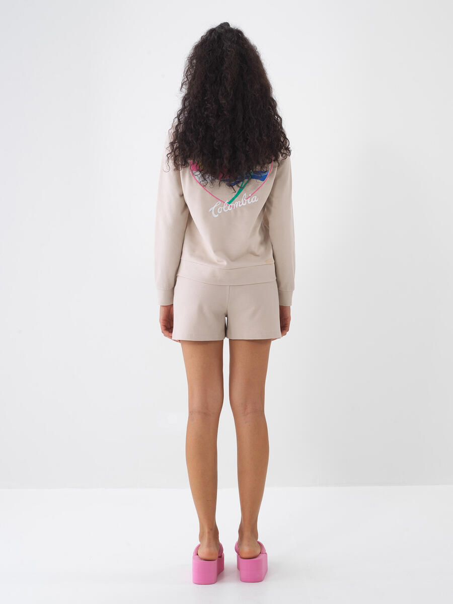 Taş Rengi Regular Fit Pamuklu Sweatshirt - 4