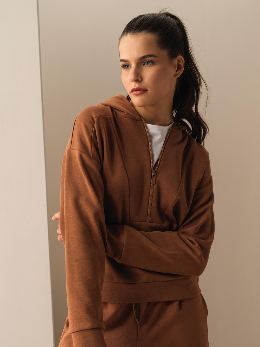 Vizon Oversize Pamuklu Sweatshirt