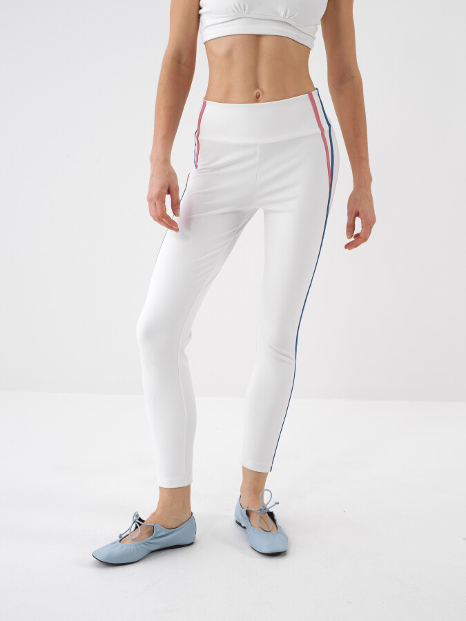 Beyaz Slim Fit Tayt - Xint