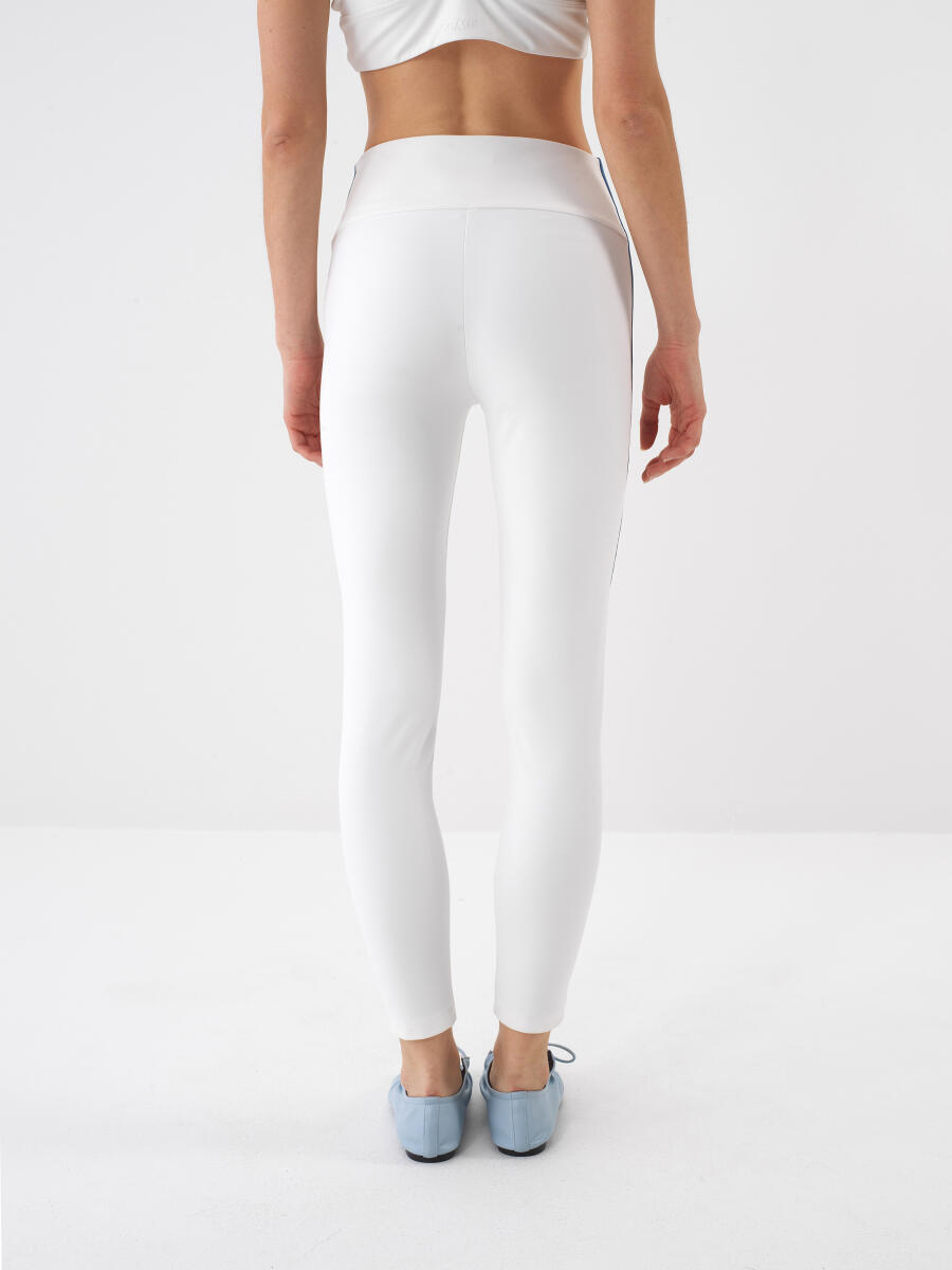 Beyaz Slim Fit Tayt - 4