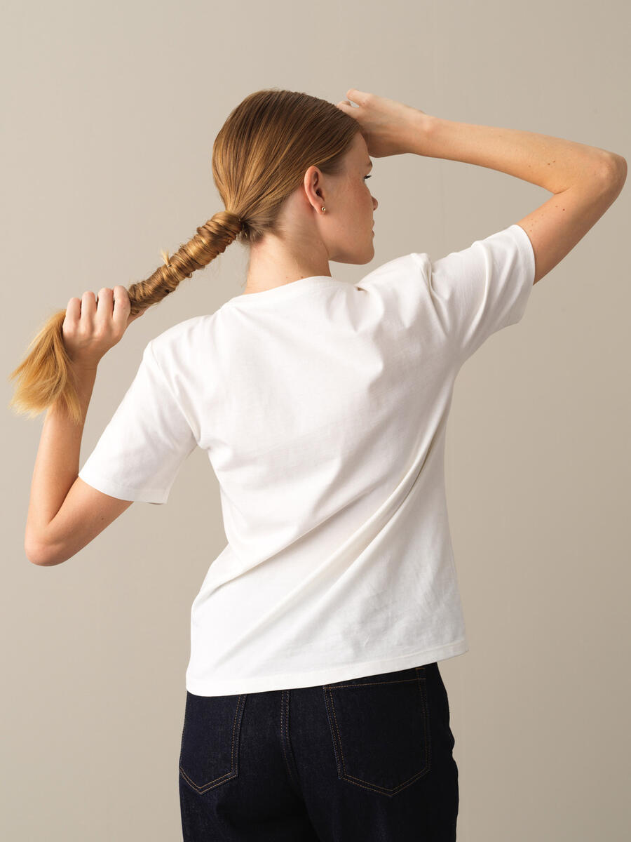 Beyaz Pamuk Dokulu Regular Fit Vatkalı - 5