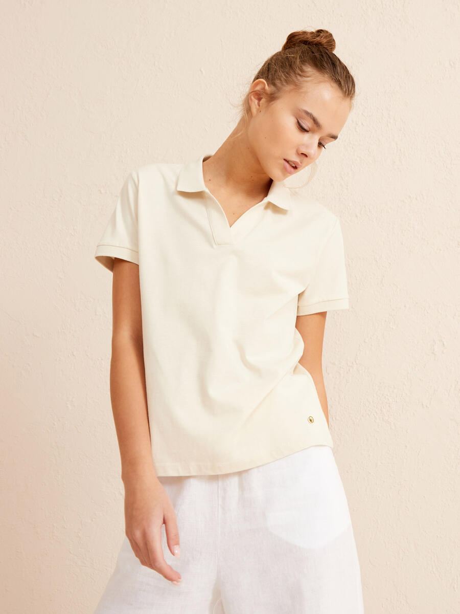 Bej Regular Fit Pamuklu Tişört - 3