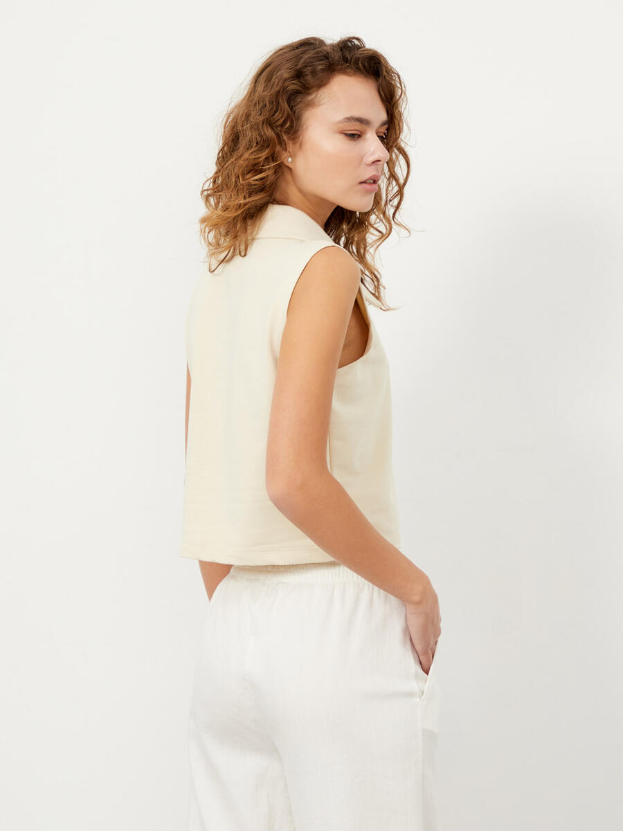Bej Regular Fit Pamuklu Tişört - 4