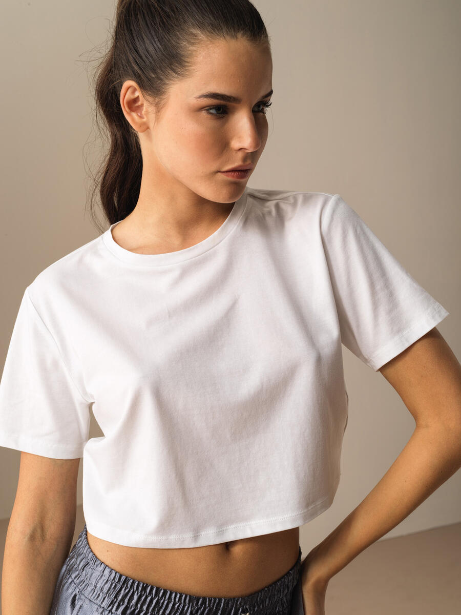 Beyaz Regular Fit Pamuklu Tişört