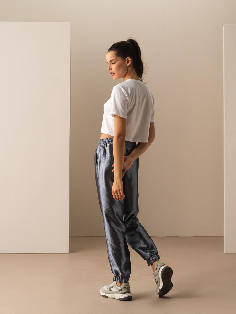Beyaz Regular Fit Pamuklu Tişört - 4