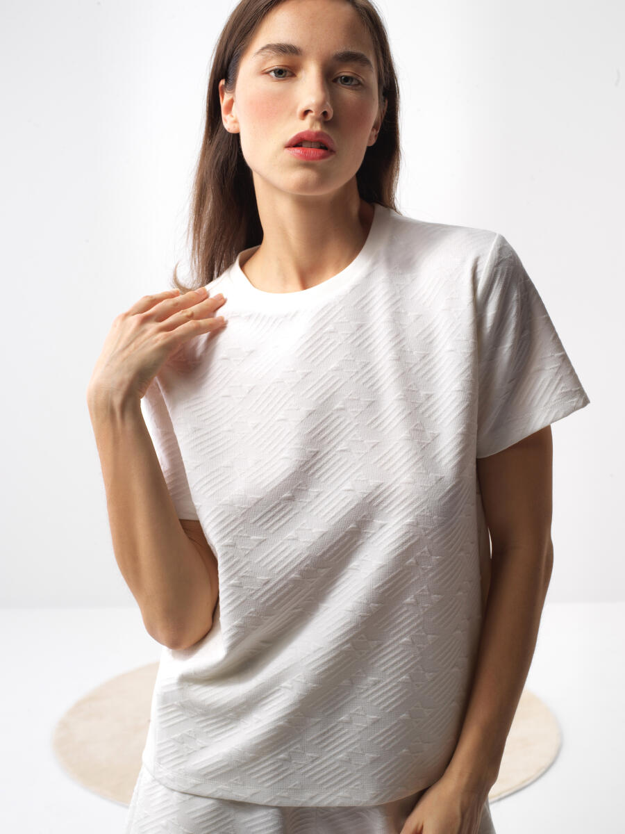 Beyaz Regular Fit Tişört
