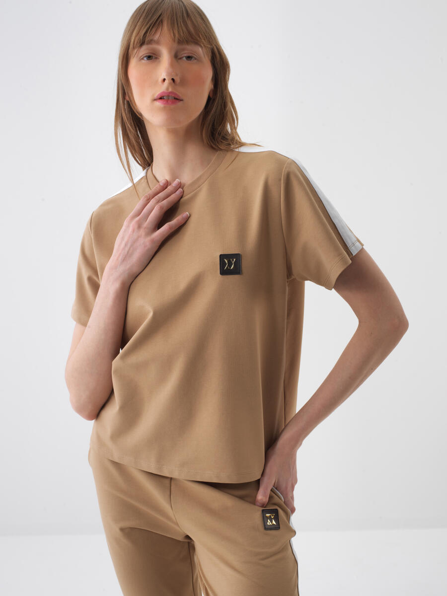 Camel Regular Fit Pamuklu Tişört