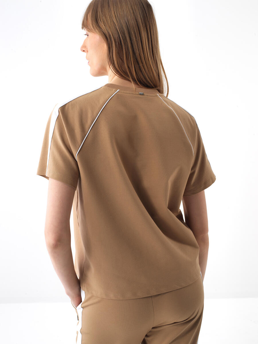 Camel Regular Fit Pamuklu Tişört - 4