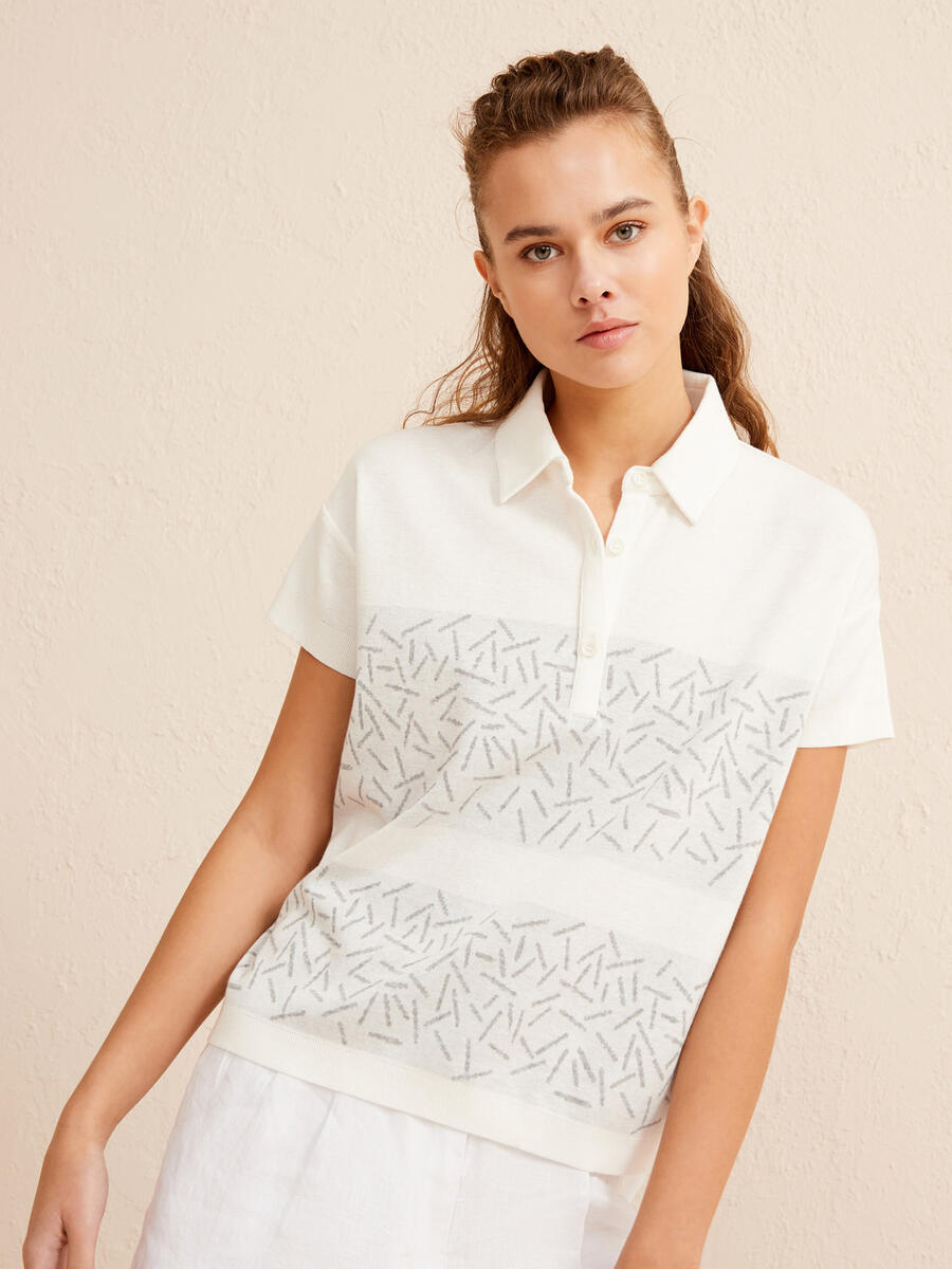Ekru Regular Fit Pamuklu Tişört
