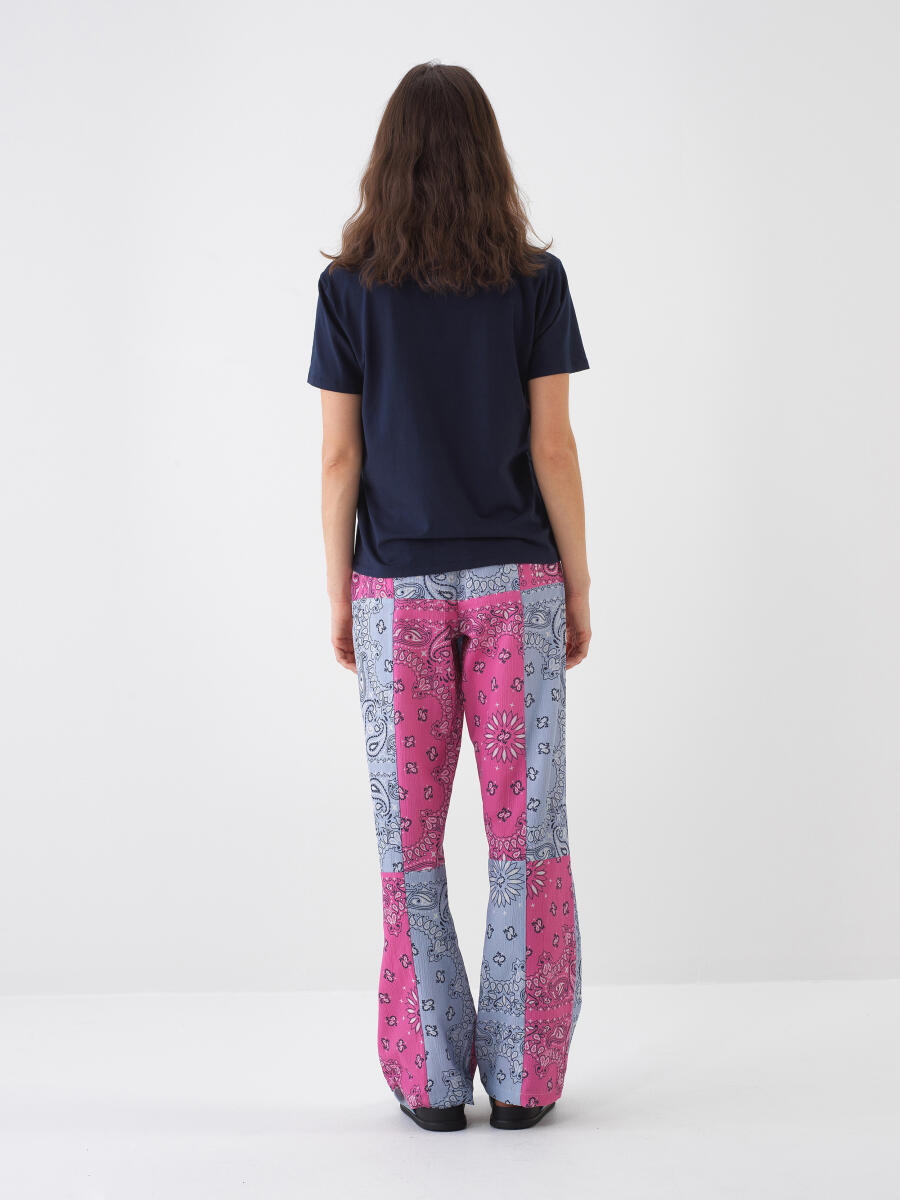 Lacivert Regular Fit Pamuklu Tişört - 3