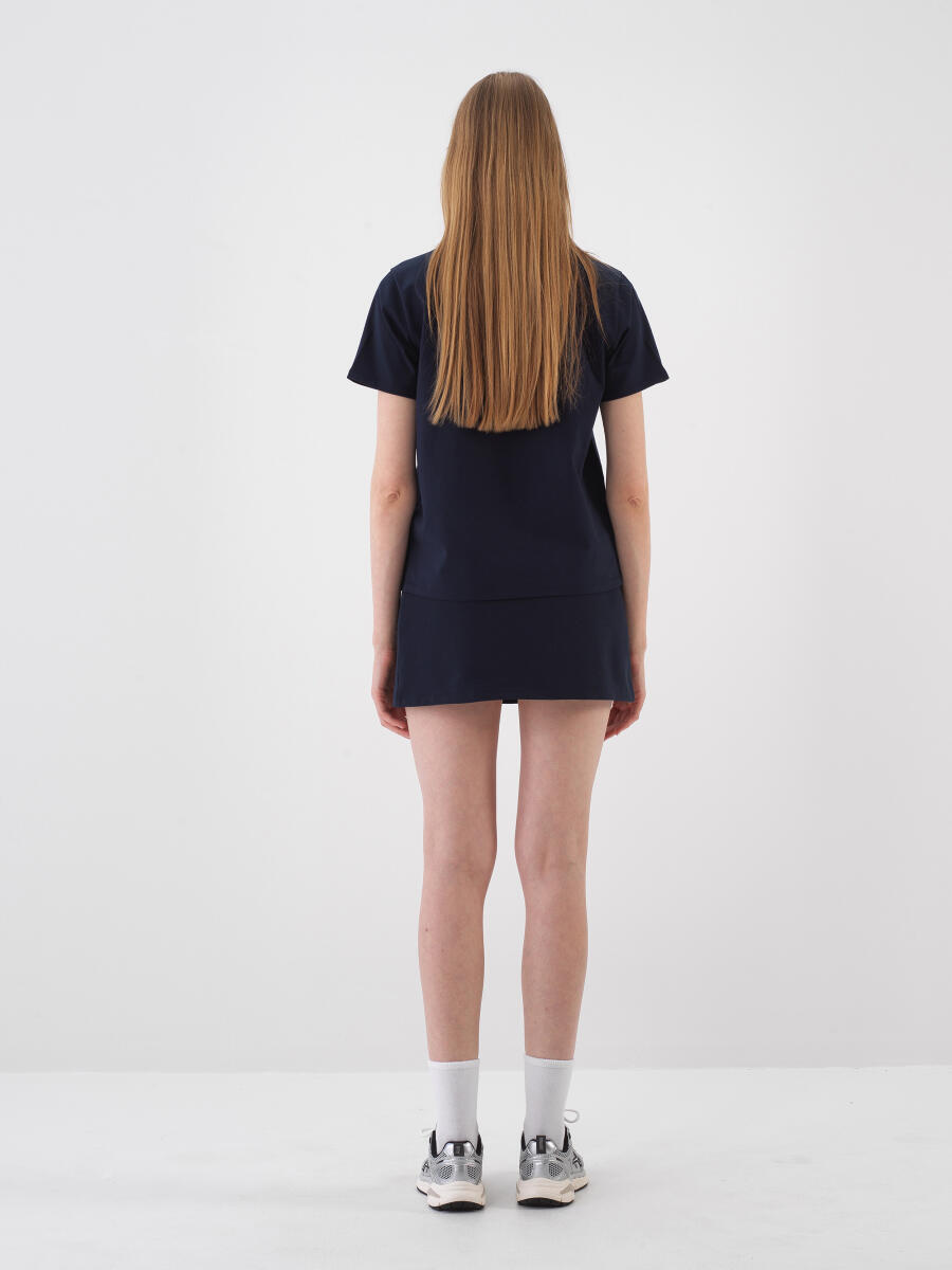Lacivert Regular Fit Pamuklu Tişört - 5