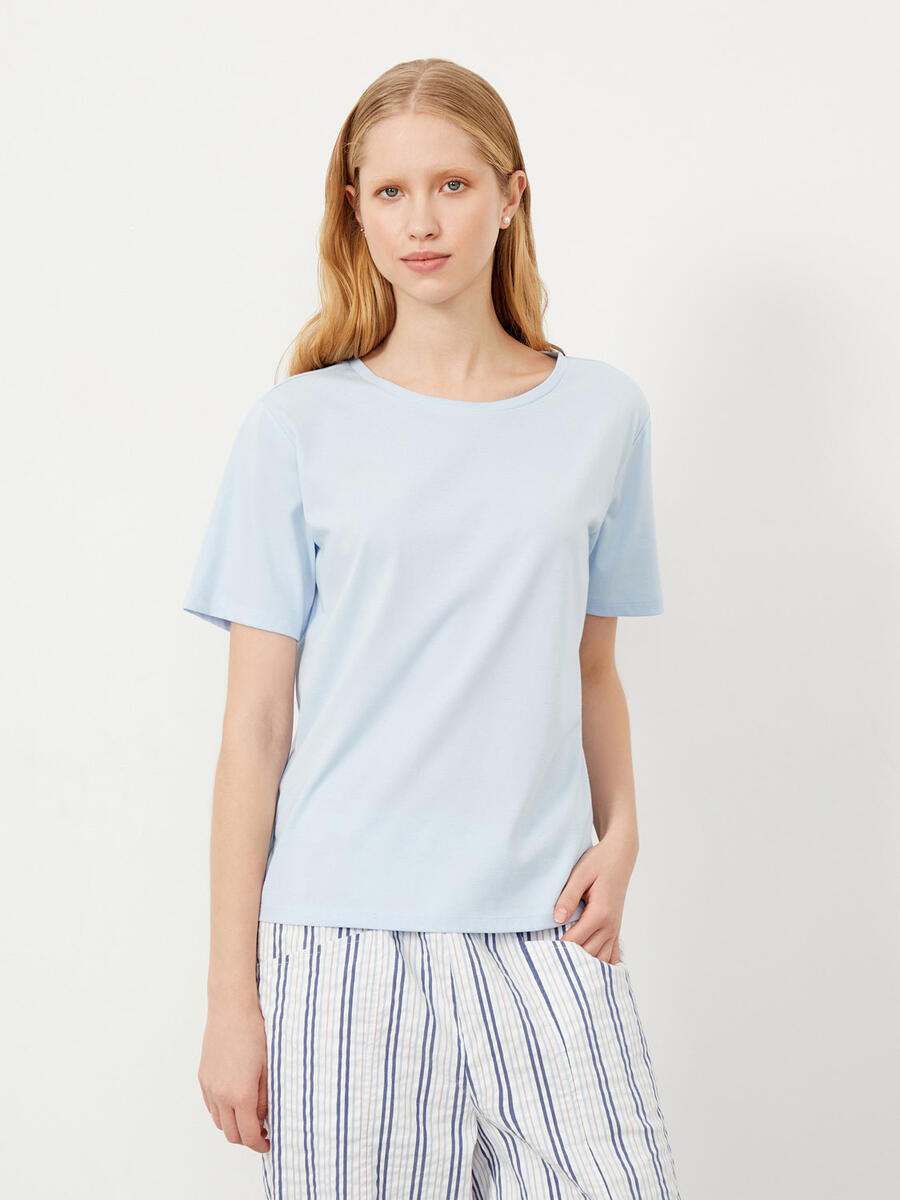 Mavi Regular Fit Pamuklu Basic Tişört