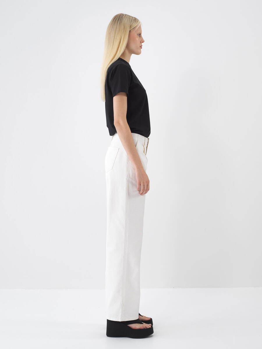 Siyah Regular Fit Pamuklu Tişört - 3