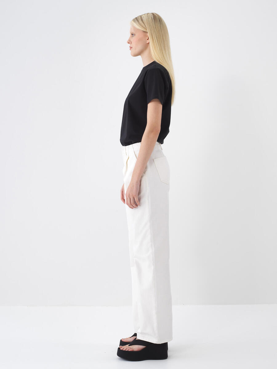 Siyah Regular Fit Pamuklu Tişört - 4