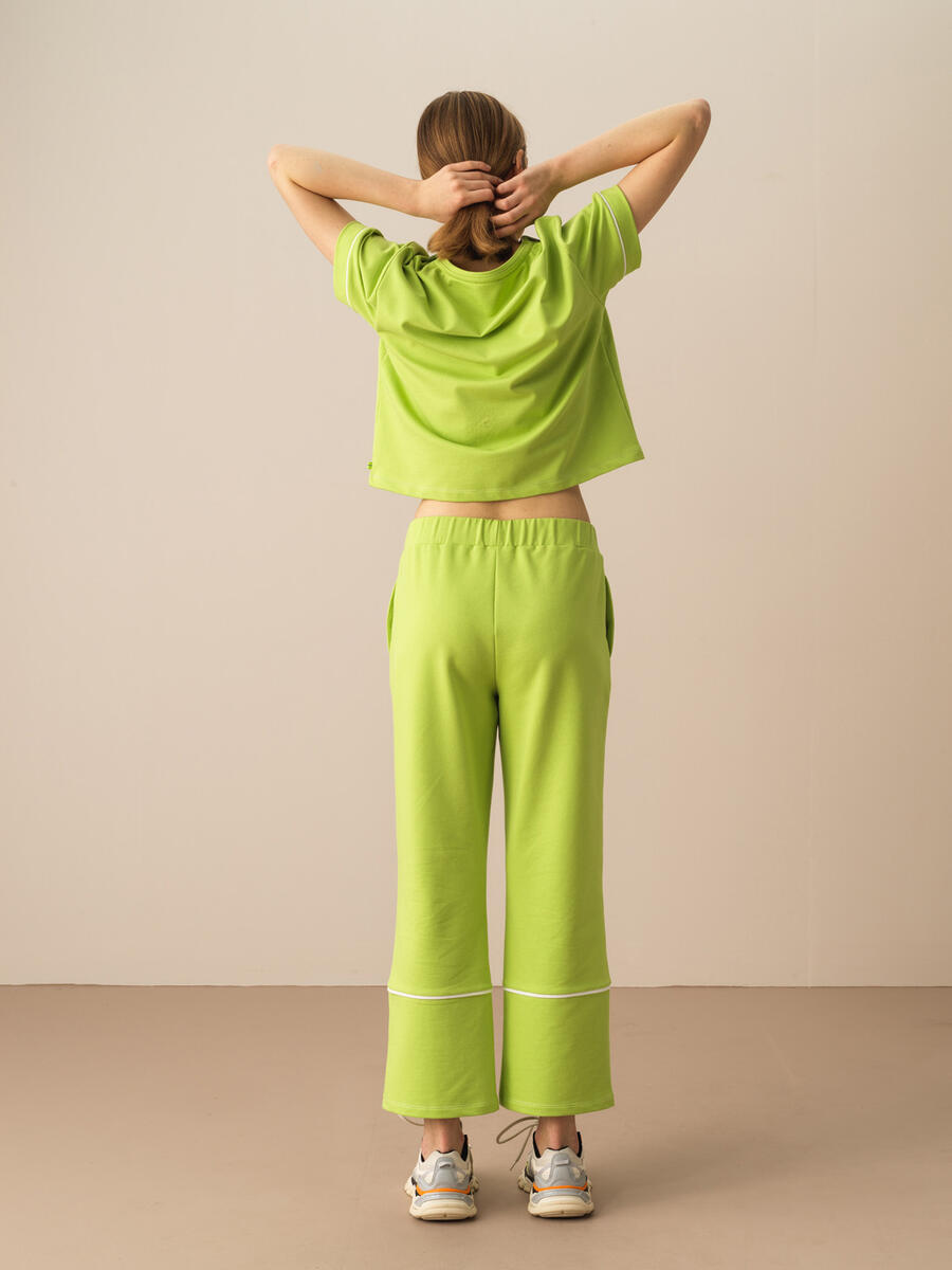 Yeşil Regular Fit Pamuklu Tişört - 4