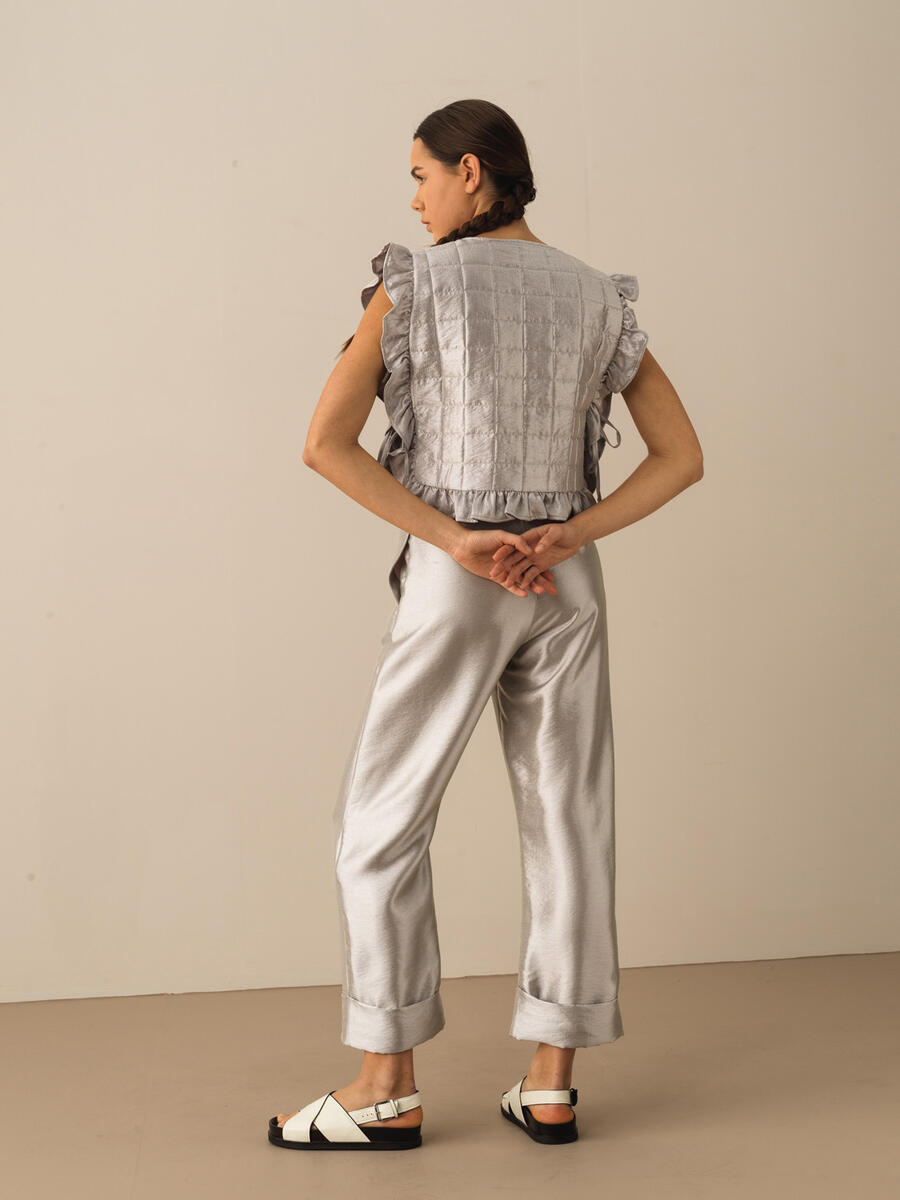 Gri Regular Fit Yelek - 4