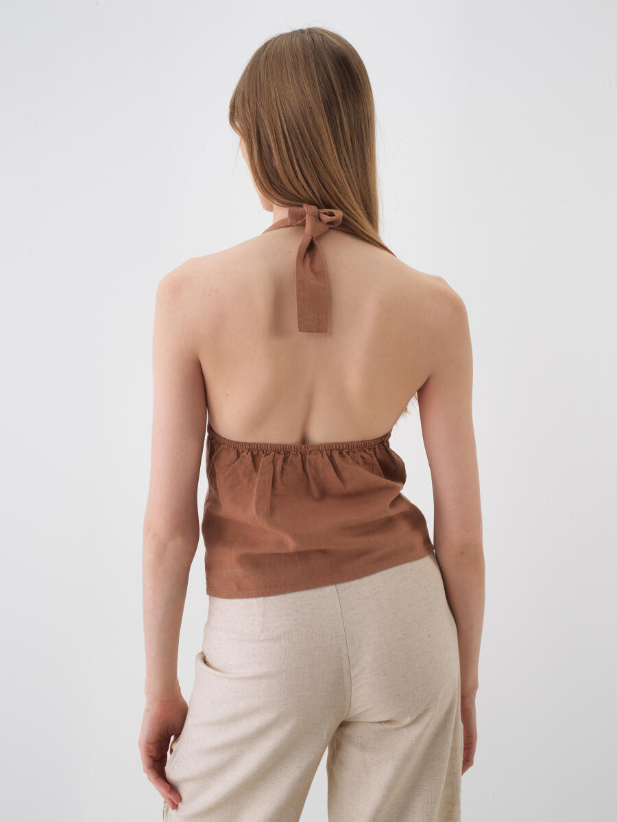 Vizon Regular Fit Keten Yelek - 4