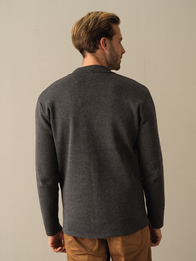 Cotton Buttoned Regular Fit Knitted Jacket - Xint