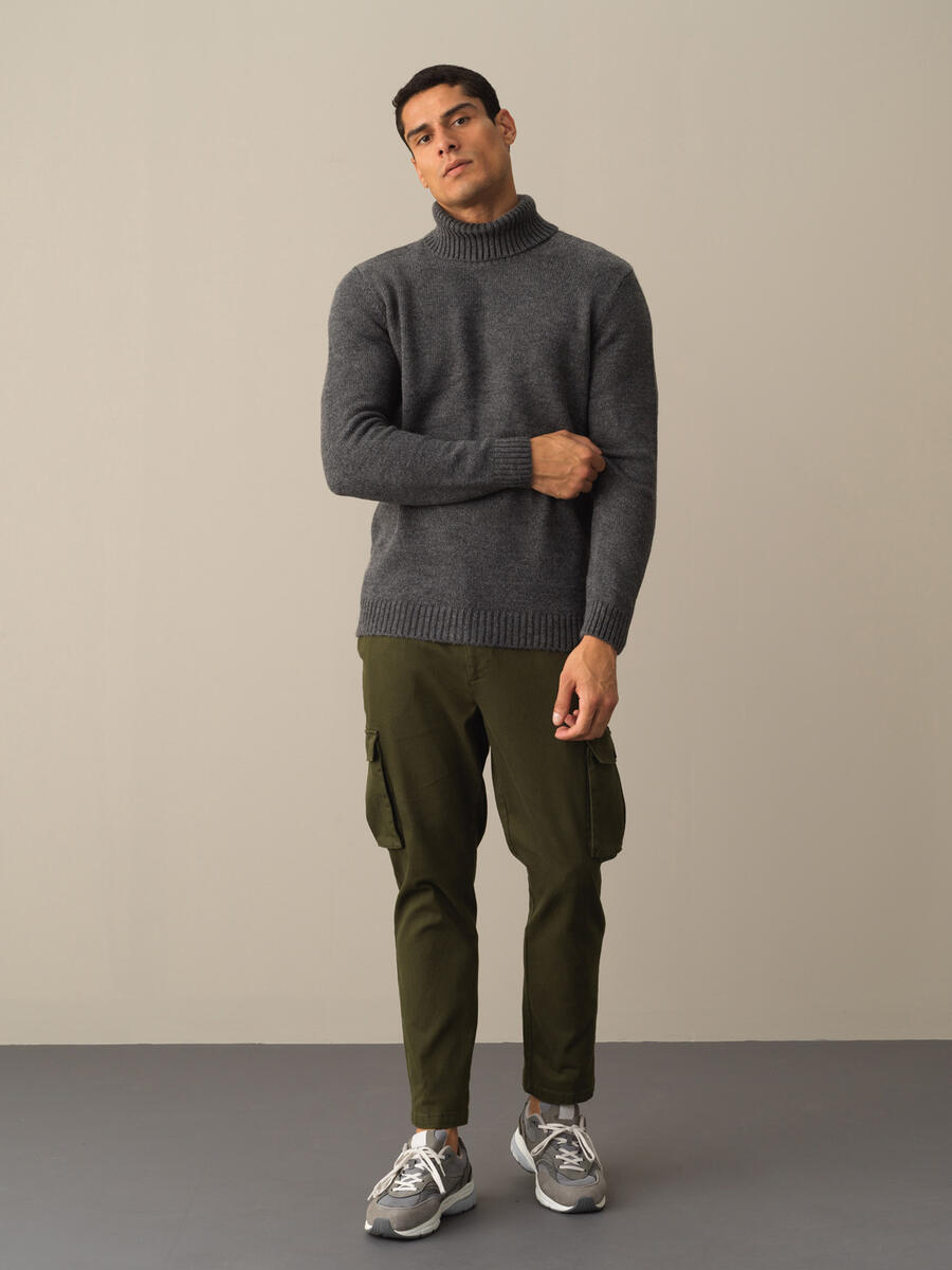 Fisherman Neck Regular Fit Sweater - 2