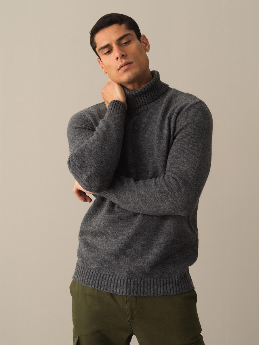 Fisherman Neck Regular Fit Sweater - 1