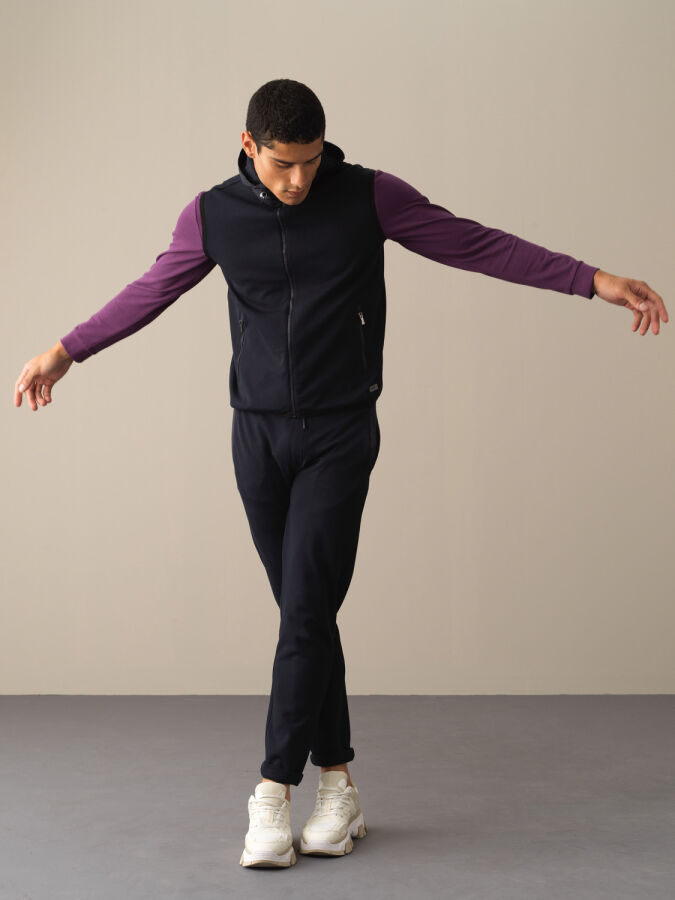 Hooded Cotton Regular Fit Vest - Xint