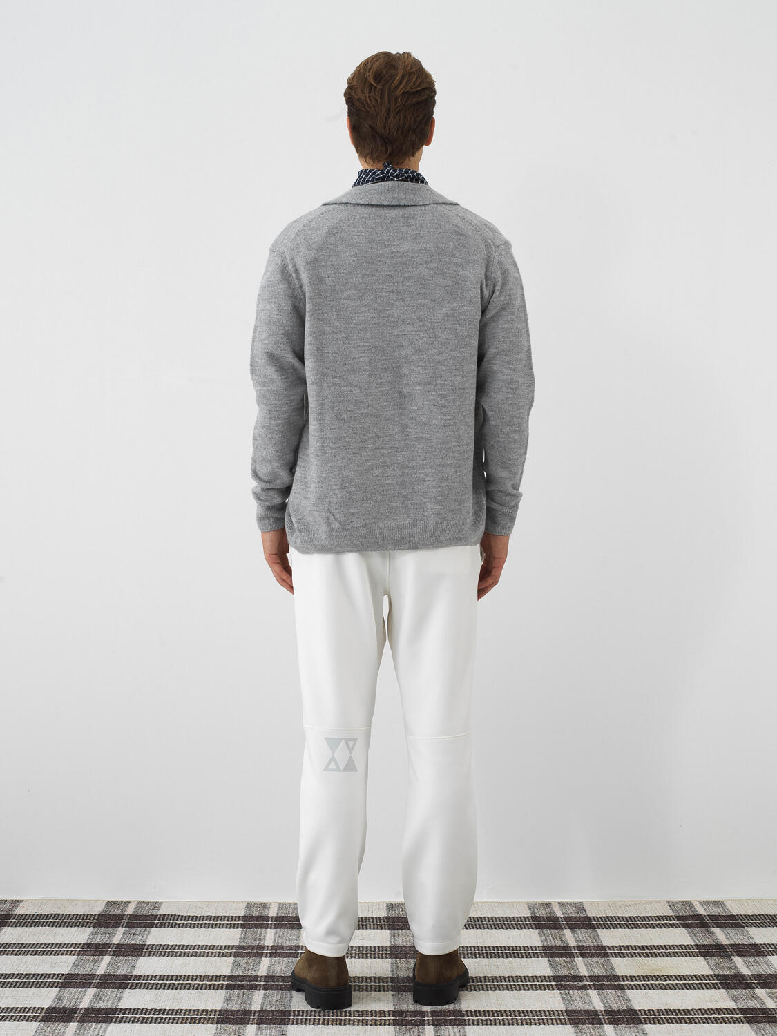 Gray Soft Texture Regular Fit Cardigan - 5